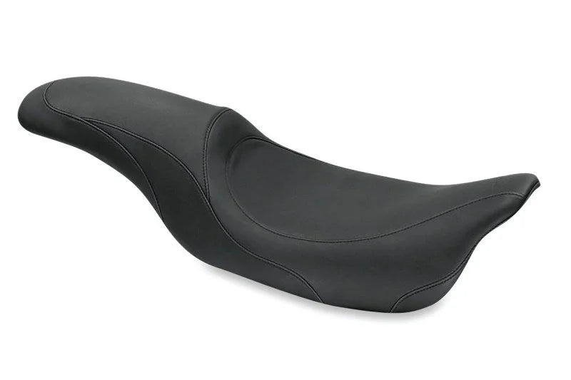 Mustang 08-21 Harley Electra Glide, Rd Glide,Rd King, Str Glide Tripper Fastback 1PC Seat - Black - Side View