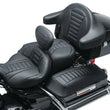 Load image into Gallery viewer, Mustang 08-21 Harley Electra Glide Std, Rd Glide ,Rd King, Str Glide Driver Backrest Deluxe - Black - Main Product View