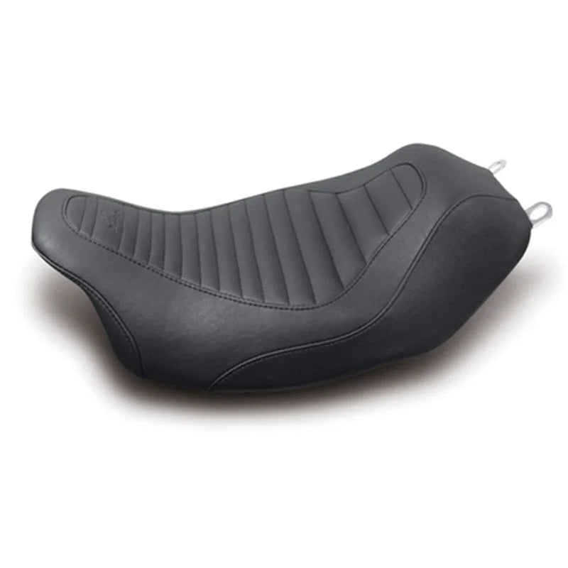 Mustang 08-21 Harley Electra Glide Std, Rd Glide, Rd King, Str Glide Tripper Solo Seat - Black - Side View