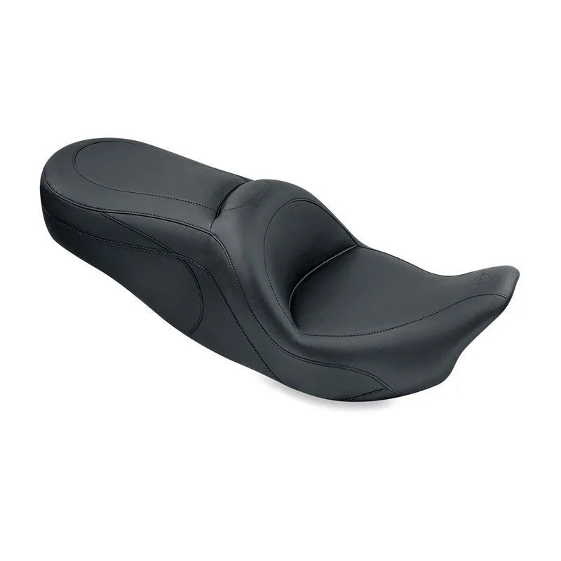 Mustang 08-21 Harley Electra Glide Std,Rd Glide Rd King, Str Glide Sport Touring 1PC Seat - Black - Side View