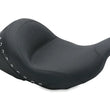 Load image into Gallery viewer, Mustang 08-21 Harley Electra Glide Std,Rd Glide,Rd King,Str Glide Lowdown Solo Seat w/Studs - Black - Main Product View
