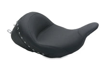 Load image into Gallery viewer, Mustang 08-21 Harley Electra Glide Std,Rd Glide,Rd King,Str Glide Lowdown Solo Seat w/Studs - Black - Main Product View