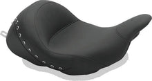 Load image into Gallery viewer, Mustang 08-21 Harley Electra Glide Std,Rd Glide,Rd King,Str Glide Lowdown Solo Seat w/Studs - Black - Side View