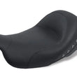 Load image into Gallery viewer, Mustang 08-21 Harley Electra Glide Std,Rd Glide,Rd King,Str Glide Solo Seat Blk Pearl Studs - Black - Side View