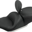 Load image into Gallery viewer, Mustang 08-21 Harley Electra Glide Std,Rd Glide,Rd King,Str Glide Solo Seat w/Diamond Stitch - Black - Side View