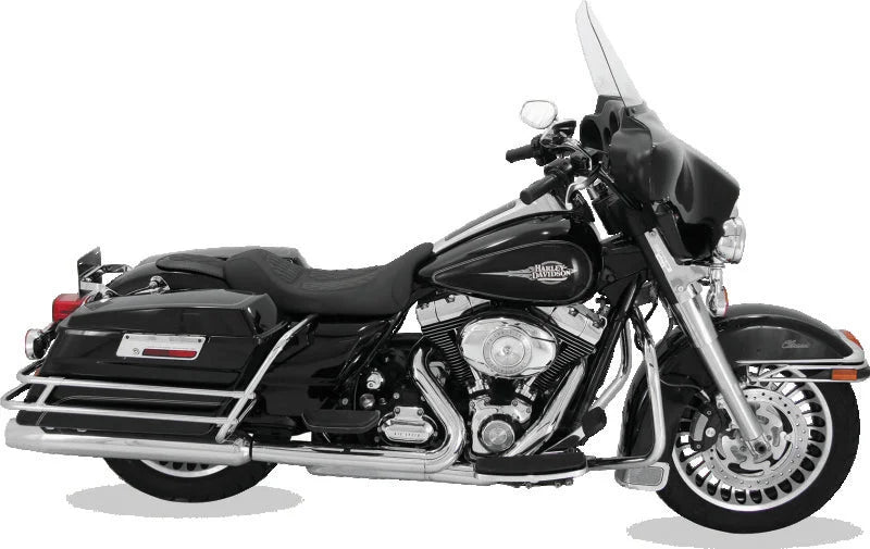 Mustang 08-21 Harley Electra Glide Std,Rd Glide,Rd King,Str Glide Solo Seat w/Diamond Stitch - Black - Detail View