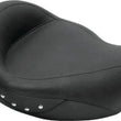 Load image into Gallery viewer, Mustang 08-21 Harley Electra Glide Std,Rd Glide,Rd King,Str Glide Touring Solo Seat w/Studs - Black - Side View