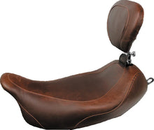 Load image into Gallery viewer, Mustang 08-21 Harley Electra Glide Std,Rd Glide,Rd King,Str Glide Wide Tripper Solo Seat - Brown - Side View