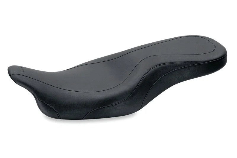 Mustang 08-21 Harley Electra Glide Std,Rd Glide,Rd King,Street Glide DayTripper 1PC Seat - Black - Side View