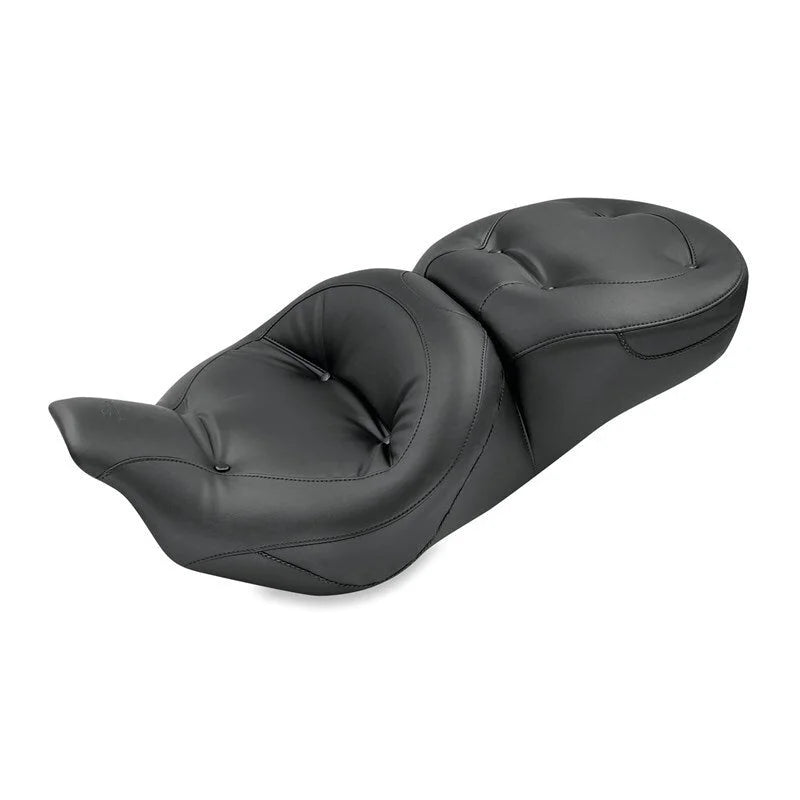 Mustang 08-21 Harley Electra Glide,Rd Glide Rd King,Street Glide Std Touring 1PC Seat Regal - Black - Side View