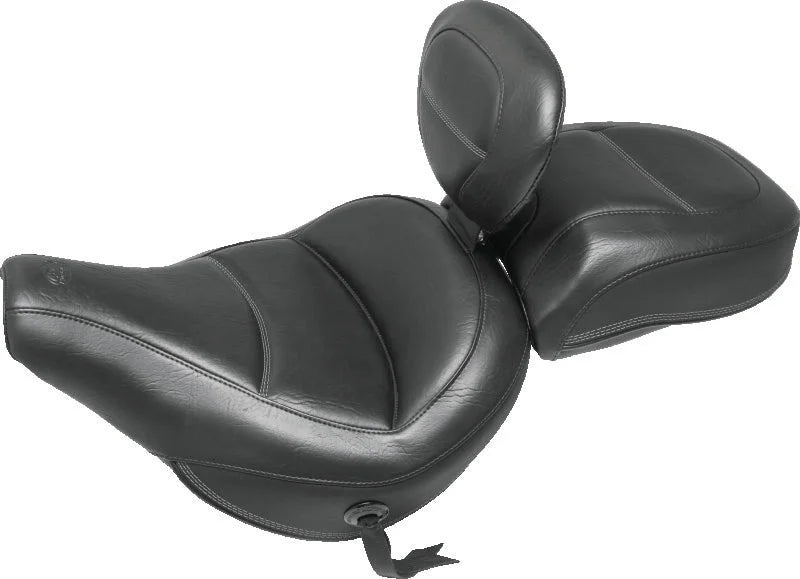 Mustang 08-21 Harley Electra Glide,Rd Glide,Rd King Tripper Fastback 1PC Seat w/Diam Stitch - Black - Main Product View