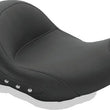 Load image into Gallery viewer, Mustang 08-21 Harley Electra Glide,Rd Glide,Rd King, Str Glide Lowdown Solo Seat w/Studs - Black - Main Product View