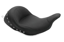 Load image into Gallery viewer, Mustang 08-21 Harley Electra Glide,Rd Glide,Rd King, Str Glide Lowdown Solo Seat w/Studs - Black - Side View