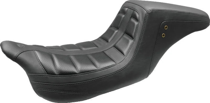 Mustang 08-21 Harley Electra Glide,Rd Glide,Rd King, Str Glide Squareback 1PC Seat - Black - Main Product View
