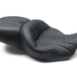 Load image into Gallery viewer, Mustang 08-21 Harley Electra Glide/Rd Glide/Rd King 1PC Seat Deluxe - Black w/ Grey Stitching