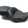 Load image into Gallery viewer, Mustang 08-21 Harley Electra Glide/Rd Glide/Rd King 1PC Seat Deluxe - Black w/ Sky Blue Stitching