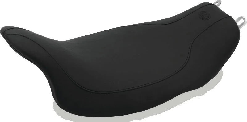 Mustang 08-21 Harley Electra Glide,Rd Glide,Rd King,Str Glide Runaround Solo Seat - Black - Main Product View