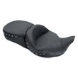 Load image into Gallery viewer, Mustang 08-21 Harley Electra Glide,Rd Glide,Rd King,Str Glide Super Touring 1PC Seat w/Studs - Black - Side View