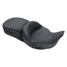 Load image into Gallery viewer, Mustang 08-21 Harley Electra Glide,Rd Glide,Rd King,Str Glide Super Touring 1PC Seat w/Studs - Black - Side View