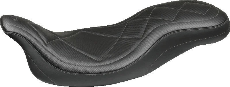 Mustang 08-21 Harley Electra Glide,Rd Glide,Rd King,Str Glide Super Tripper 1PC Seat Carbon - Blac - Main Product View
