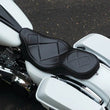 Load image into Gallery viewer, Mustang 08-21 Harley Electra Glide,Rd Glide,Rd King,Str Glide Super Tripper 1PC Seat Carbon - Blac - Side View