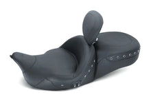 Load image into Gallery viewer, Mustang 08-21 Harley Electra Glide,Rd Glide,Rd King,Str Glide Touring Heated 1PC Seat Pearls-Black - Side View
