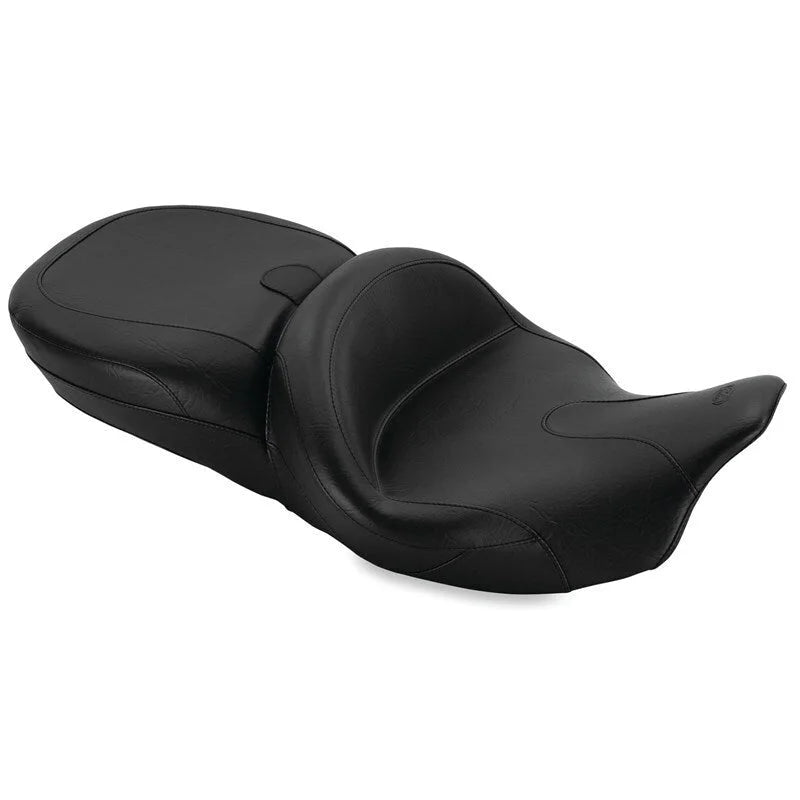 Mustang 08-21 Harley Electra Glide,Rd Glide,Rd King,Str Glide Touring Summit 1PC Seat - Black - Side View