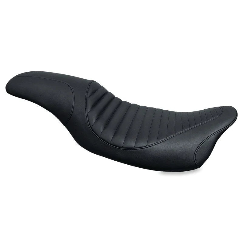 Mustang 08-21 Harley Electra Glide,Rd Glide,Rd King,Str Glide Tripper Fastback 1PC Seat - Black - Side View