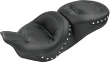 Load image into Gallery viewer, Mustang 08-21 Harley Electra Glide,Rd Glide,Rd King,Street Glide Std Tour 1PC Seat w/Studs - Black - Side View