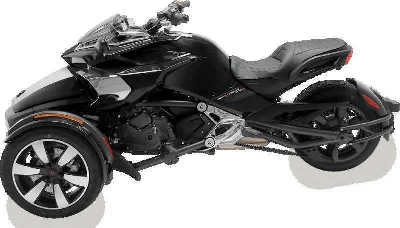 Mustang 08-21 Harley FL Touring Driver Backrest Kit Regal - Black - Side View
