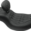 Load image into Gallery viewer, Mustang 08-21 Harley FL Touring Driver Backrest Kit Regal w/Black Pearl Studs- Black - Main Product View
