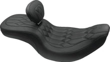 Load image into Gallery viewer, Mustang 08-21 Harley FL Touring Driver Backrest Kit Regal w/Black Pearl Studs- Black - Main Product View