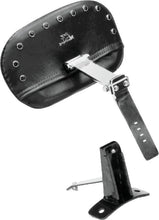 Load image into Gallery viewer, Mustang 08-21 Harley FL Touring Driver Backrest Kit w/Blk Pearl Studs- Black - Side View