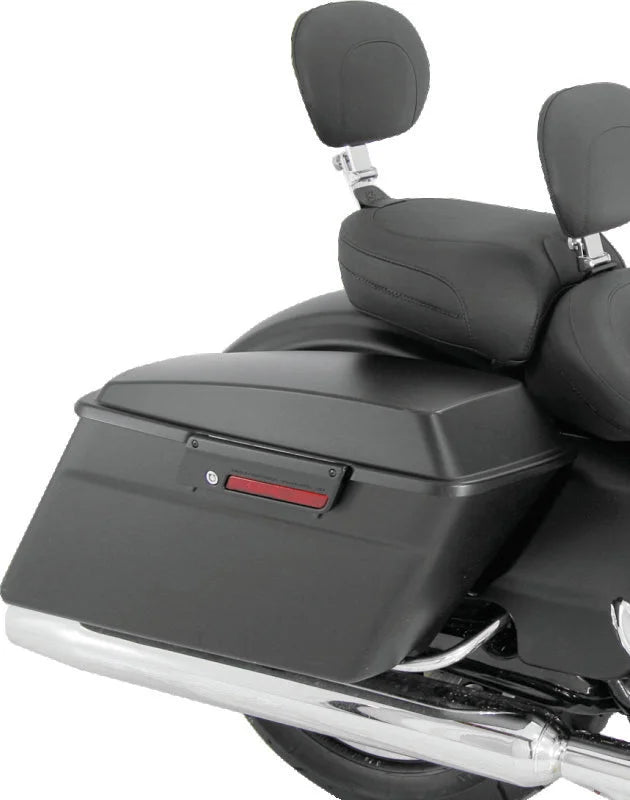 Mustang 08-21 Harley FL Touring Recessed Passenger Seat with Backrest - Black - Main Product View