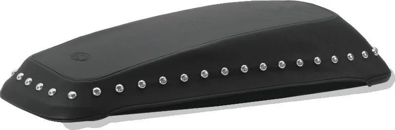 Mustang 08-21 Harley FL Touring Saddlebag Lid Covers w/ Studs - Black - Main Product View
