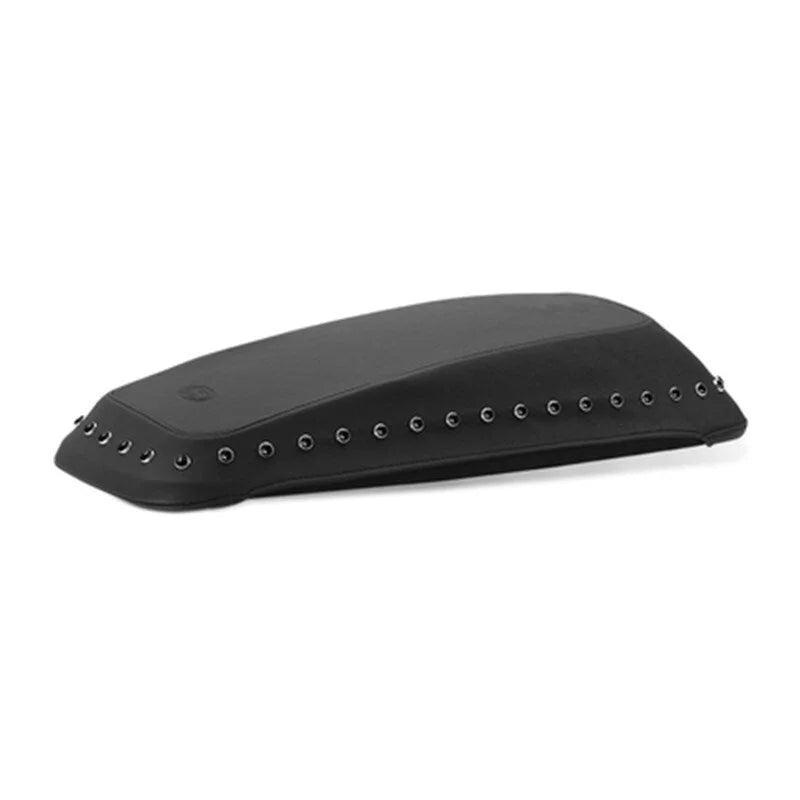 Mustang 08-21 Harley FL Touring Saddlebag Lid Covers w/Black Pearl Studs- Black - Side View