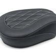 Load image into Gallery viewer, Mustang 08-21 Harley Wide Tripper FL Touring Passenger Seat w/Grey Diamond Stitch - Black - Side View
