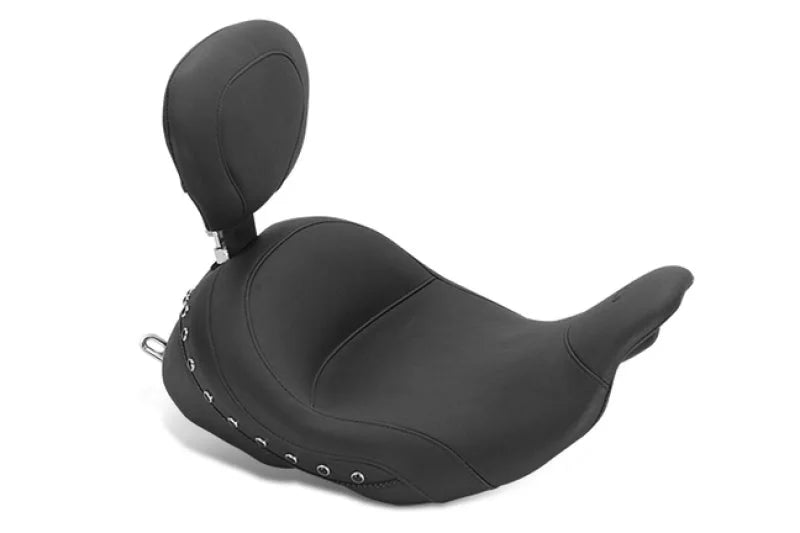 Mustang 08-21 Honda Electra Glide Std,Rd Glide,Rd King,Str Glide Lowdow Solo Seat Pearls - Black - Main Product View