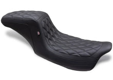 Load image into Gallery viewer, Mustang 08-24 HD FL Touring Double Diamond Squareback 1PC Seat - Black - Side View