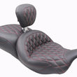 Load image into Gallery viewer, Mustang 08-25 Harley FL Touring Rd King Sp, Rd Glide Ltd, Dble Diamond ST Backrest - Black/AB