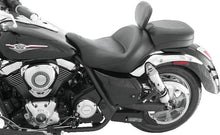 Load image into Gallery viewer, Mustang 09-13 Kawasaki Vulcan 1700 Classic Std Touring 1PC Seat w/Driver Backrest - Black - Detail View