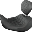 Load image into Gallery viewer, Mustang 09-17 Yamaha V-Star 950, 950 Tourer Std Touring 2PC Seat w/Driver Backrest - Black - Main Product View