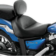 Load image into Gallery viewer, Mustang 09-17 Yamaha V-Star 950, 950 Tourer Std Touring 2PC Seat w/Driver Backrest - Black - Side View