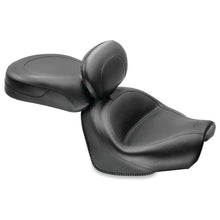 Load image into Gallery viewer, Mustang 09-17 Yamaha V-Star 950, 950 Tourer Std Touring 2PC Seat w/Driver Backrest - Black - Detail View
