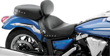 Load image into Gallery viewer, Mustang 09-17 Yamaha V-Star 950, 950 Tourer Std Touring 2PC Seat w/Driver Backrest Studs - Black - Detail View