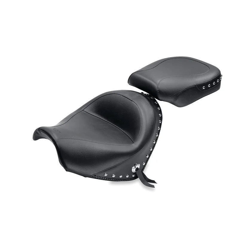 Mustang 09-21 Suzuki Boulevard C50 & C50T Standard Touring 2PC Seat - Black - Side View
