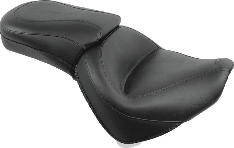 Mustang 10-13 Honda VT1300C Sabre,10-16 Stateline, 10-15 Interstate 1PC Seat - Black - Side View