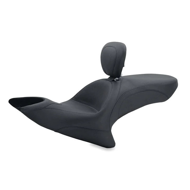 Mustang 10-17 Victory Cross Roads, Cross Country, Hard-Ball, Magnum Touring 1PC Seat - Black - Side View