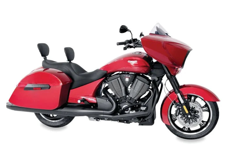Mustang 10-17 Victory Cross Roads, Cross, Hard-Ball, Magnum Touring 1PC Seat w/DBR  - Black - Main Product View