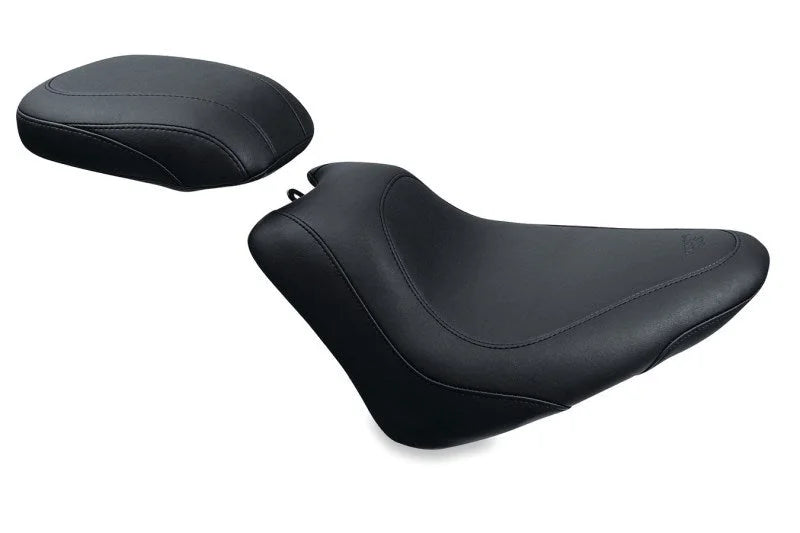Mustang 11-13 Harley Blackline, 12-17 Slim,Slim S Wide Tripper Passenger Seat - Black - Side View